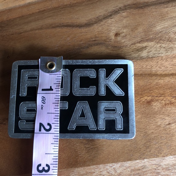 PacSun | Y2K Black & Silver Rock Star Belt Buckle - Picture 11 of 11